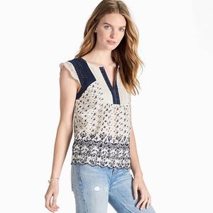 Lucky Brand Embroidered Top